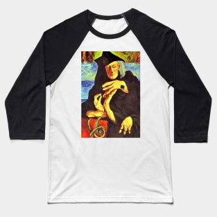 Aleister Crowley The Great Beast of Thelema painted in a Surrealist and Impressionist style Baseball T-Shirt